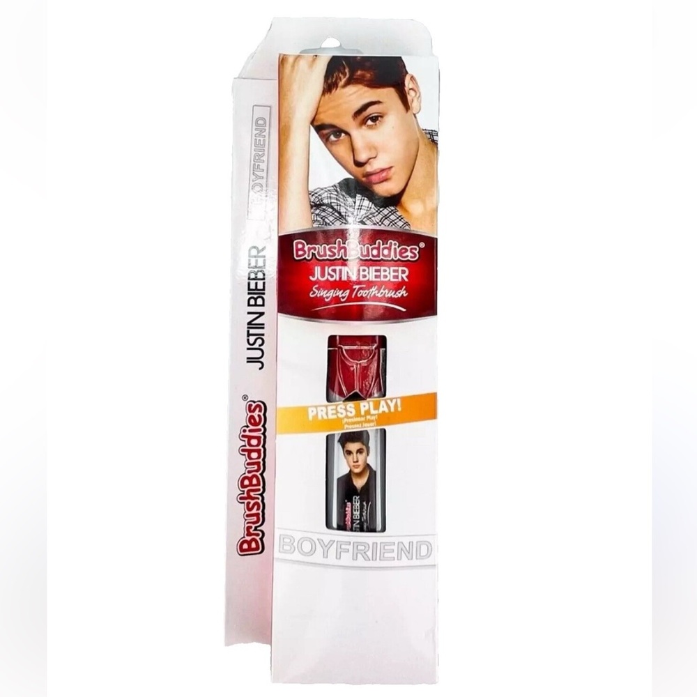 NIB Y2K Justin Bieber Singing Toothbrush Boyfriend Bieberchella Brush Buddie Red